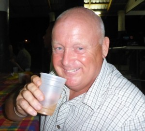 Richard enjoying the rum
