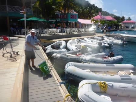 Busy on the dinghy dock