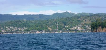 Samana town from the sea